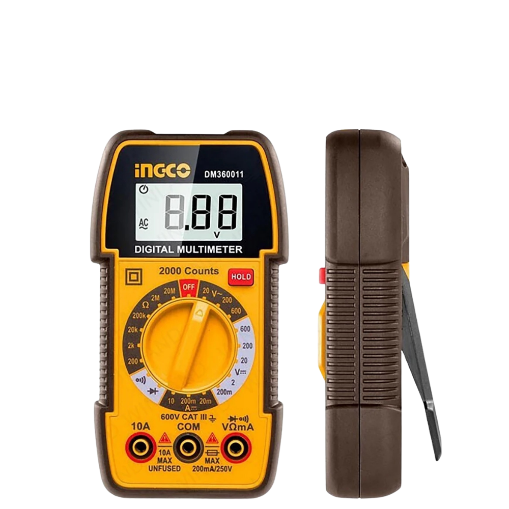 Ingco Digital Multimeter True RMS 2000 Counts with AC / DC Measurement DM360011 ING-PT