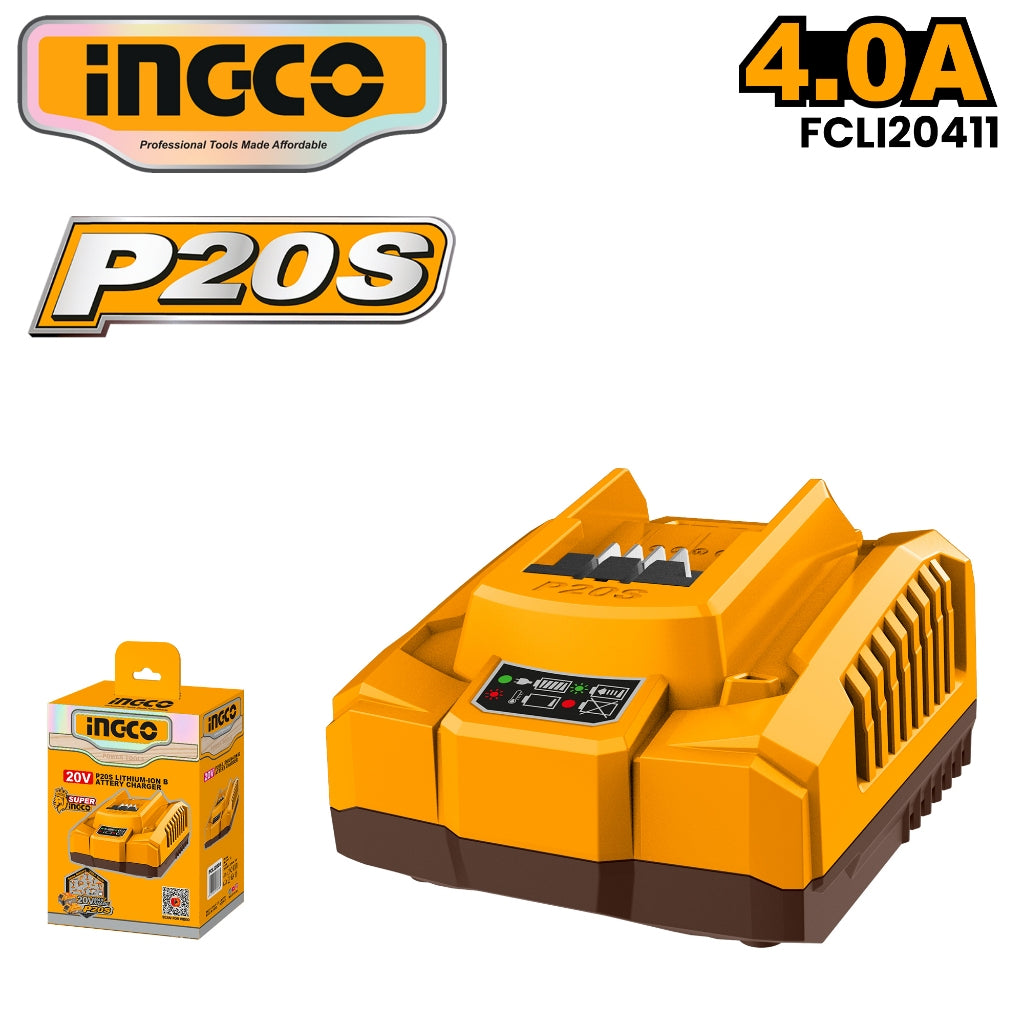 Ingco P20S/20V Fast Intelligent Battery Charger