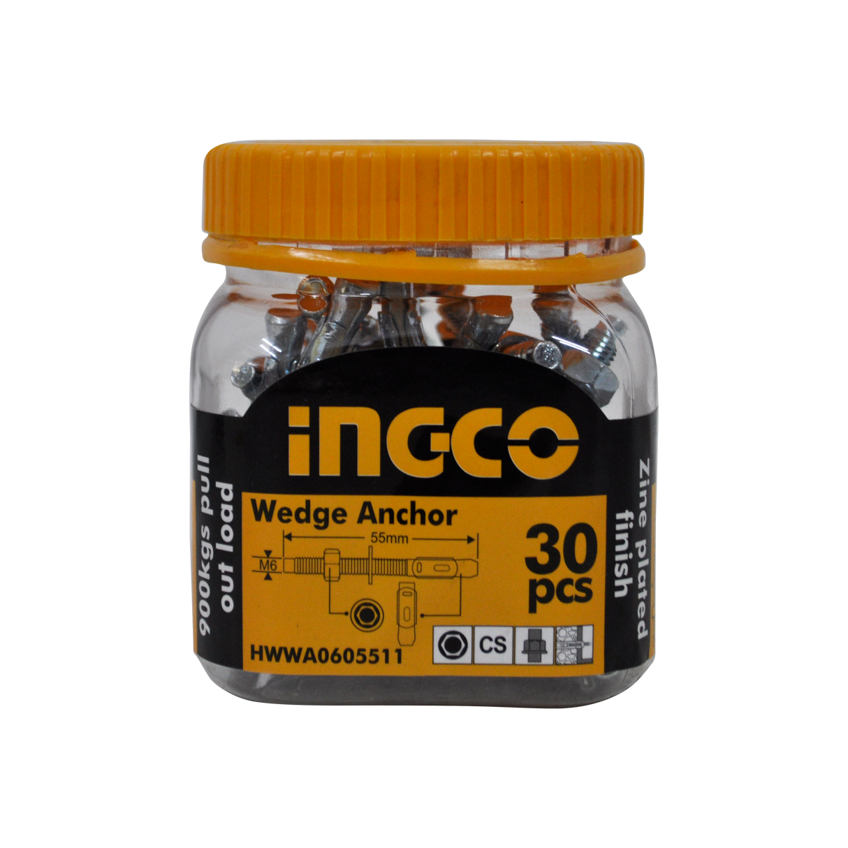 Wedge Anchor Zinc Plated Finish HWWA0605511 ING-AC