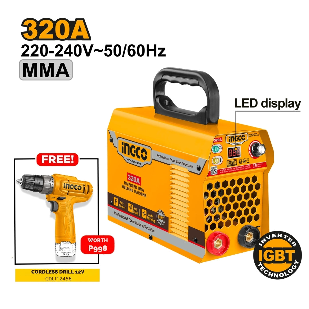 INGCO Portable Welding Machine Inverter IGBT ARC MMA ING-SS