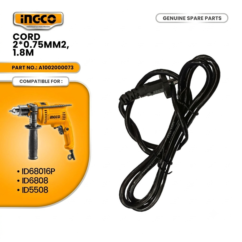 INGCO A1002000073 Cord 2*0.75MM2,1.8M ING-SP