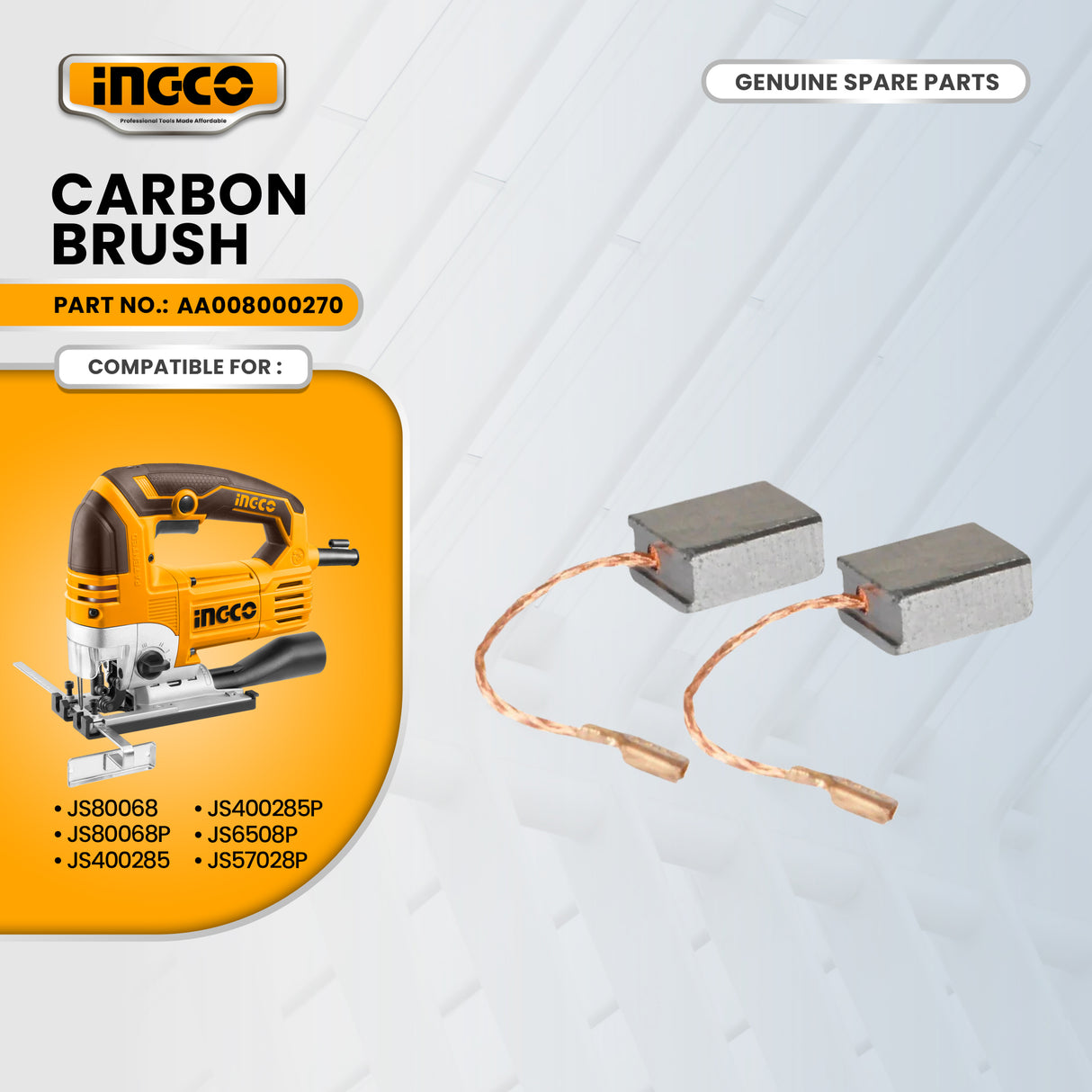 Carbon Brush for Jigsaw (SPARE PART/REPLACEMENT PART ONLY) AA008000270 ING-CO