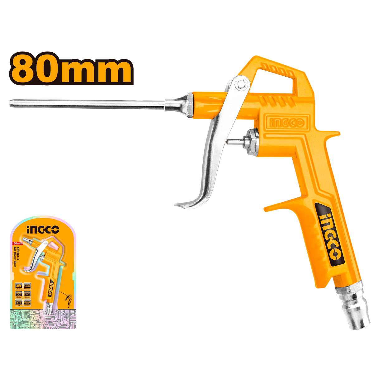 Air Blower Gun 16mm & 80mm Long Nozzle and w/out Nozzle ING-SP