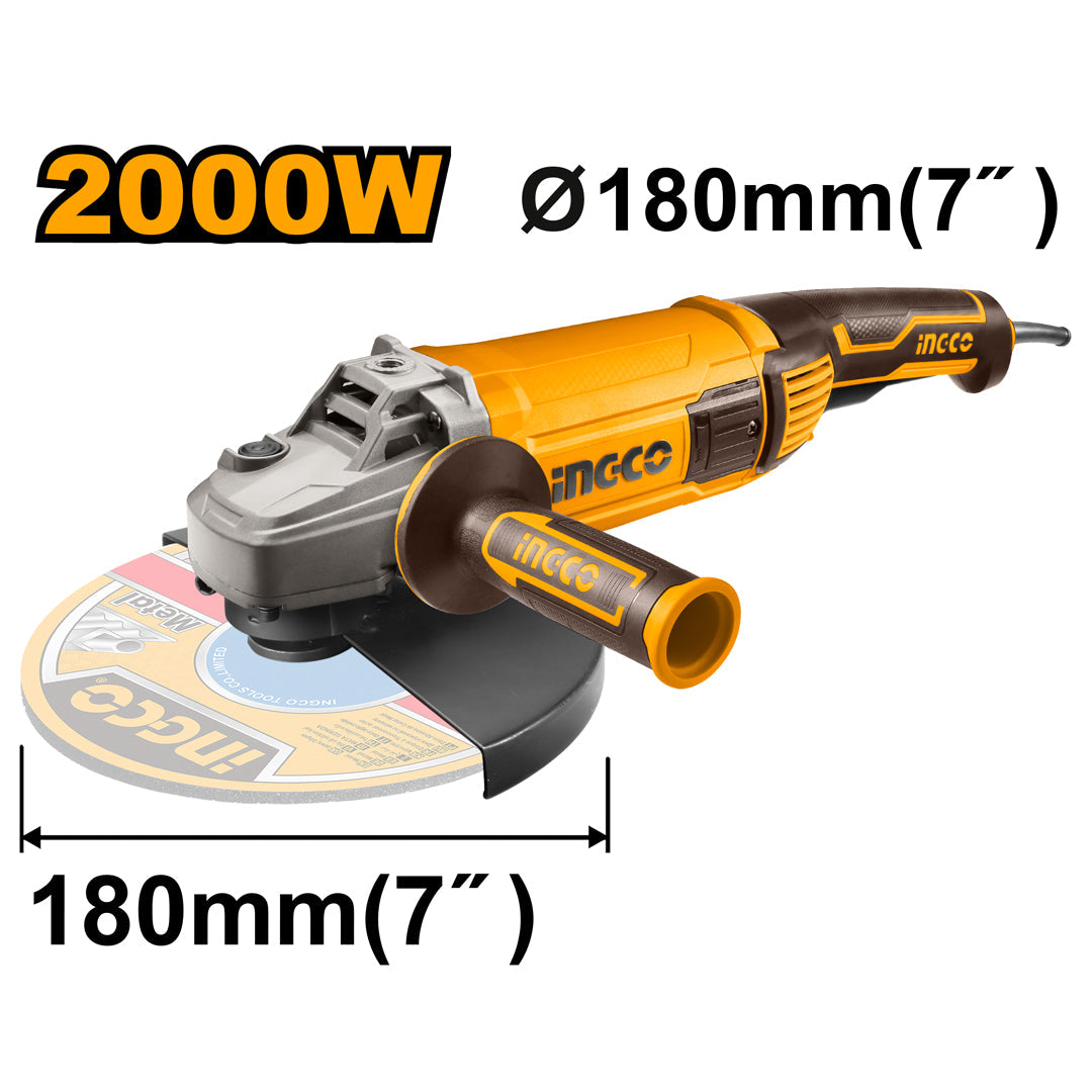 ingco industrial 4inches-7inches electric angle grinder - ing-pt product photo