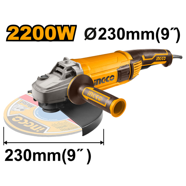 INGCO AG220018 industrial 9-inch electric angle grinder 2000W