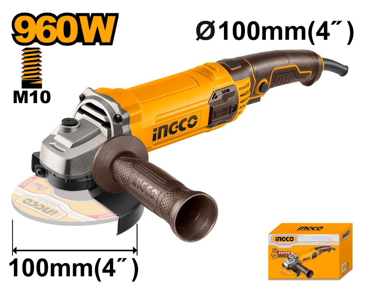 100mm(4") Angle Grinder 960 watts AG96082 ING-PT