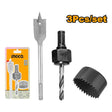 INGCO AKHS302 3pcs hole saw lock installation kit