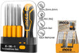 Ingco 8-in-1 universal screwdriver set, 9 pieces interchangeable