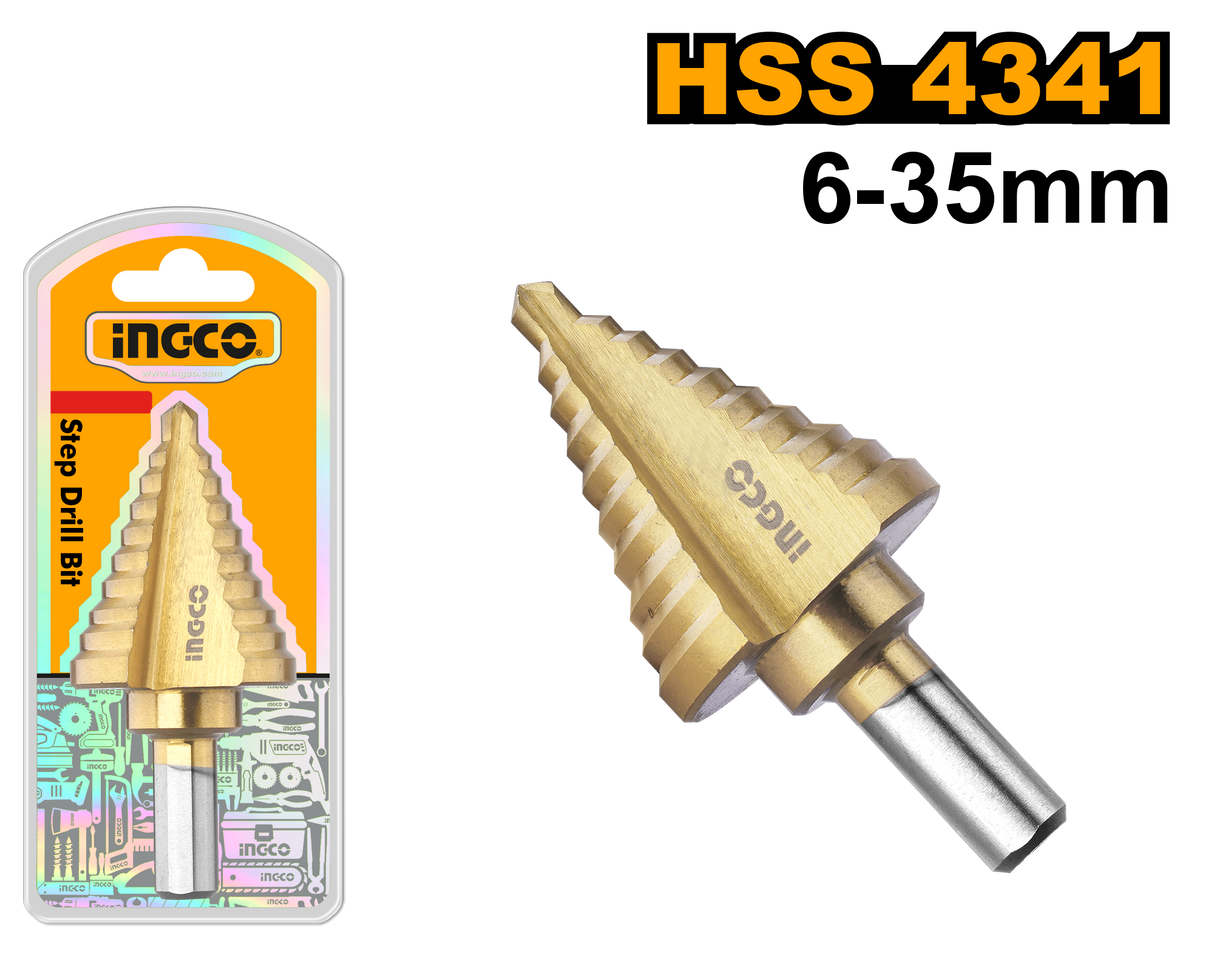 INGCO Step Drill Bit High Speed Steel 10–45mm