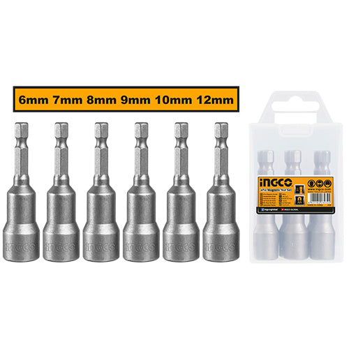 INGCO AMN65061 6pcs industrial magnetic nut set