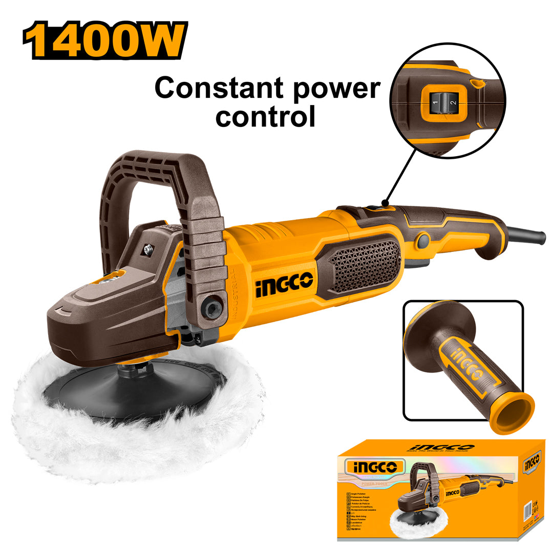 INGCO industrial angle polisher buffing machine 180mm