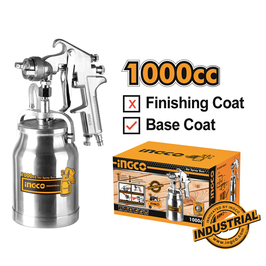 INGCO ASG3102 1000cc air spray paint gun for base coat