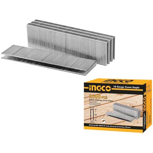 INGCO crown staples 25mm, set of 2500 pcs, sold per box