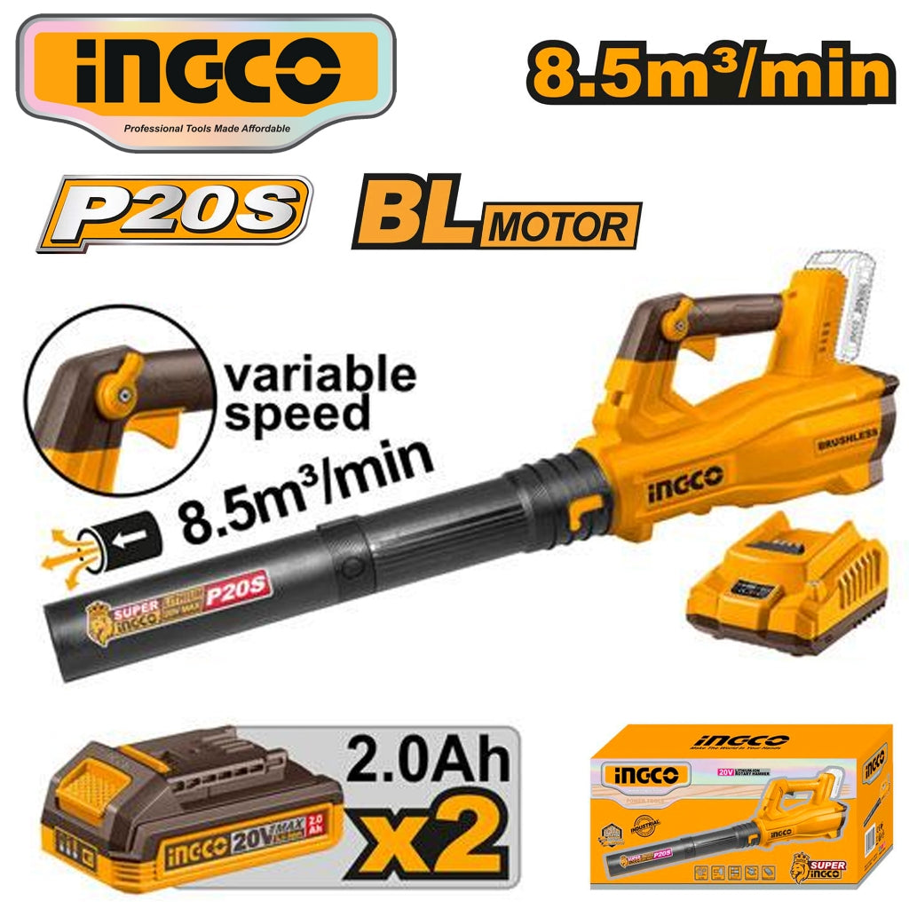 Brushless Motor Lithium-Ion Cordless Blower 20V P20S CABLI20323 ING-COR