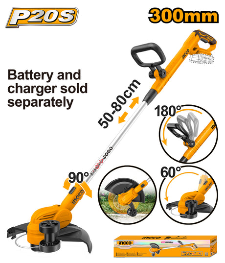 Ingco 20V cordless lithium-ion grass trimmer PowerShare system
