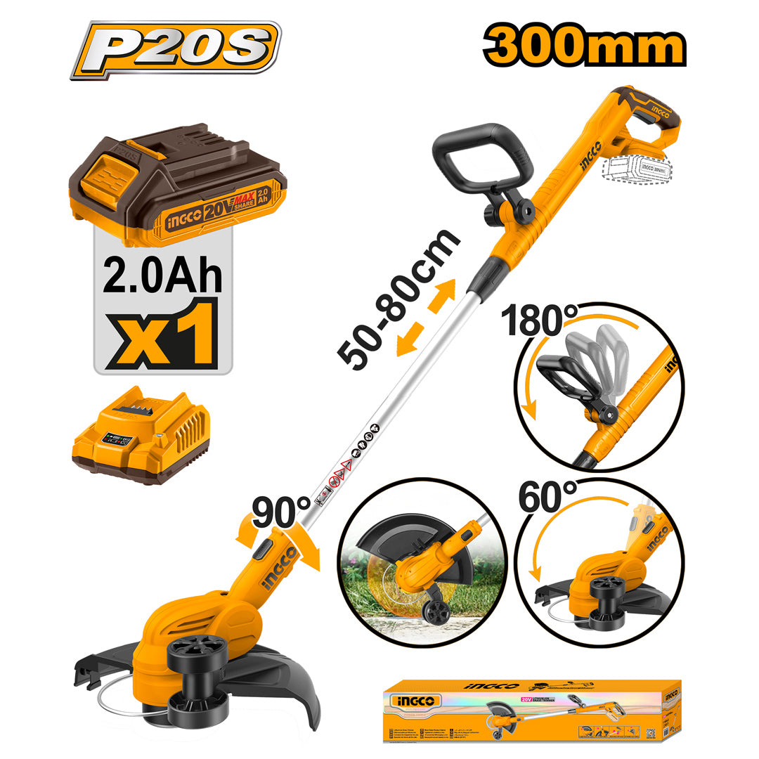 INGCO 20V cordless lithium-ion grass trimmer