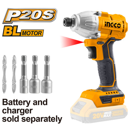 INGCO 20V Cordless Impact Driver – Li-Ion Power Tool
