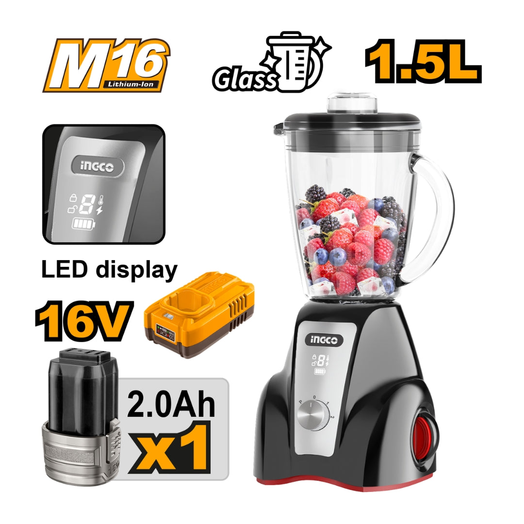 DC-M16V(300W) 1.5L Lithium-Ion Cordless Stand Blender CJB052K | CJB050K ING-COR