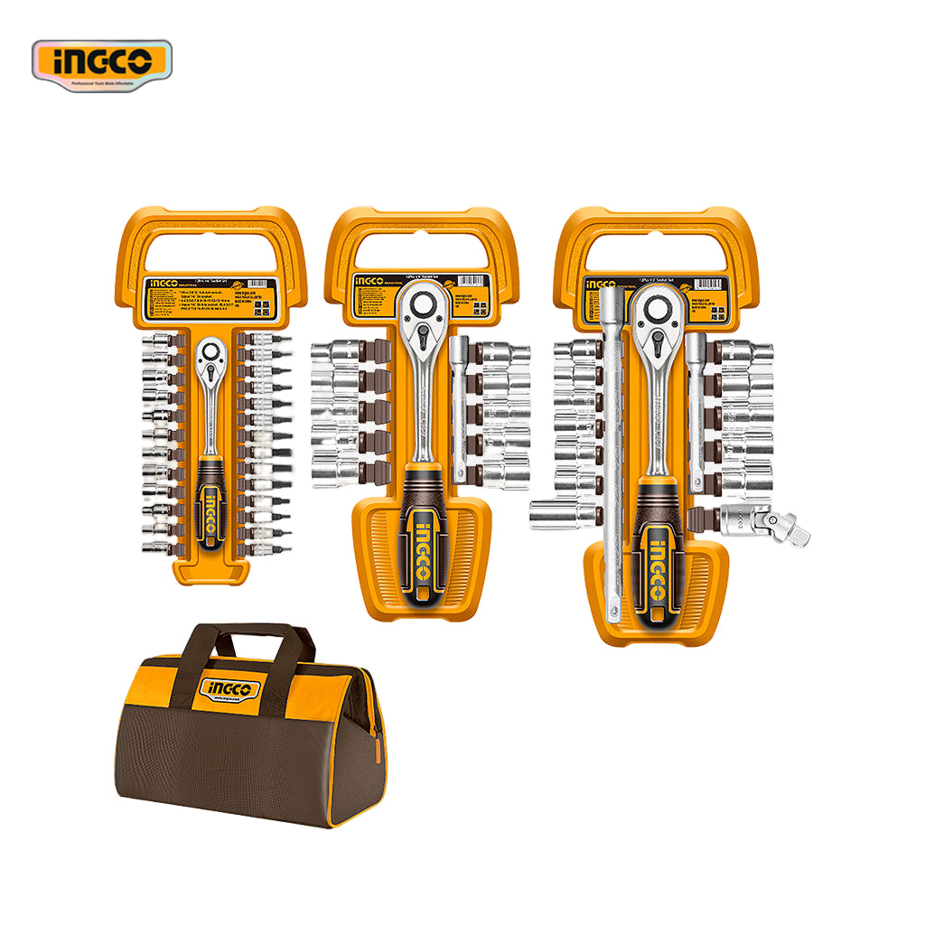 Set of 57 Pieces 1/4in & 3/8in & 1/2in Socket Set COS23092 ING-AC