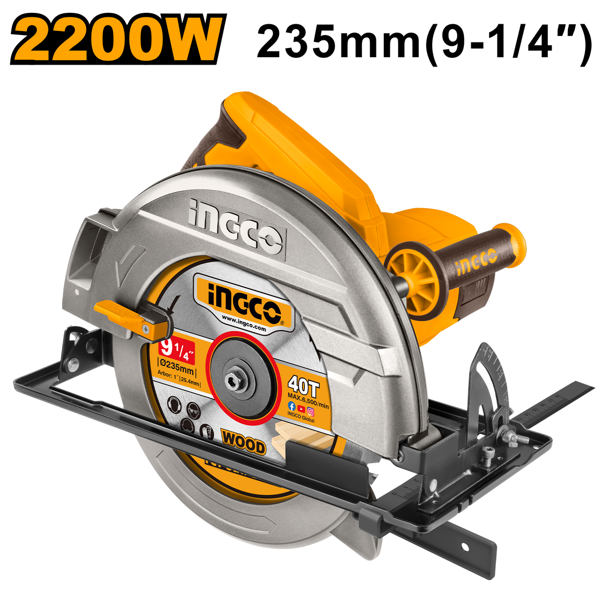 INGCO Industrial Circular Saw 9-Inch 2200W