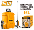 Ingco 12V cordless disinfectant sprayer lithium-ion knapsack