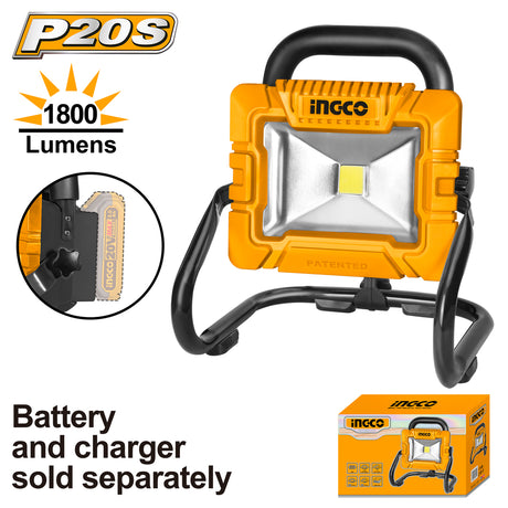 INGCO 20V Li-Ion Work Lamp – Cordless LED Jobsite Light