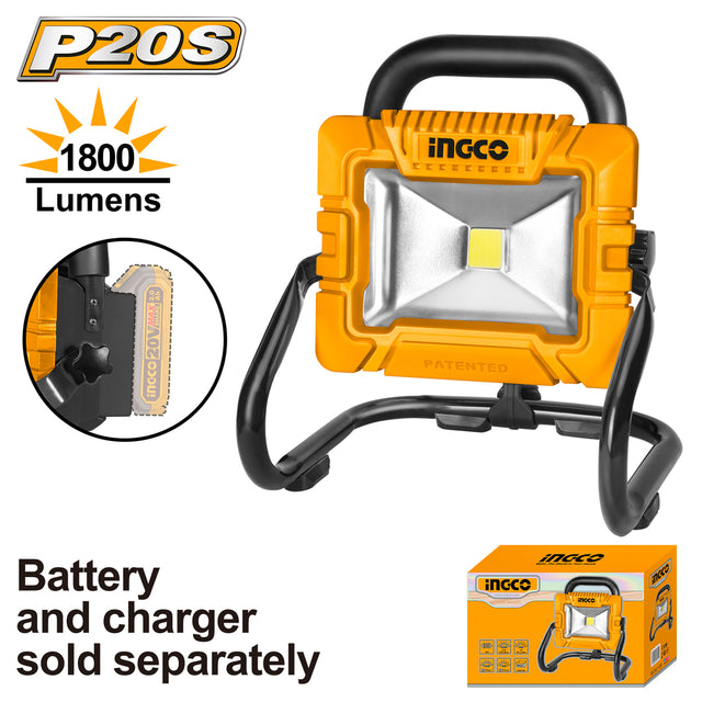 INGCO 20V Li-Ion Work Lamp – Cordless LED Jobsite Light