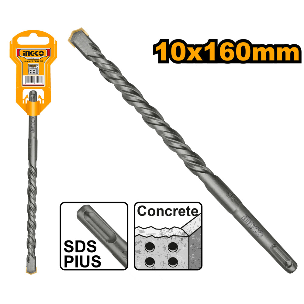 Ingco SDS plus drill bit 10x100x160mm for masonry drilling