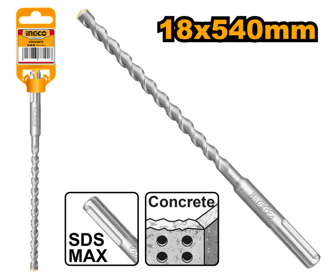 Ingco SDS-max hammer drill bit 18mm single flute masonry