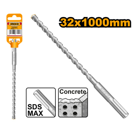 Ingco SDS-max hammer drill bit 32mm single flute masonry