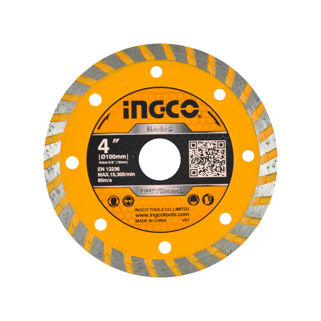 Wet and Dry Turbo Diamond Disc 4" for Angle Grinder DMD031002 ING-AC