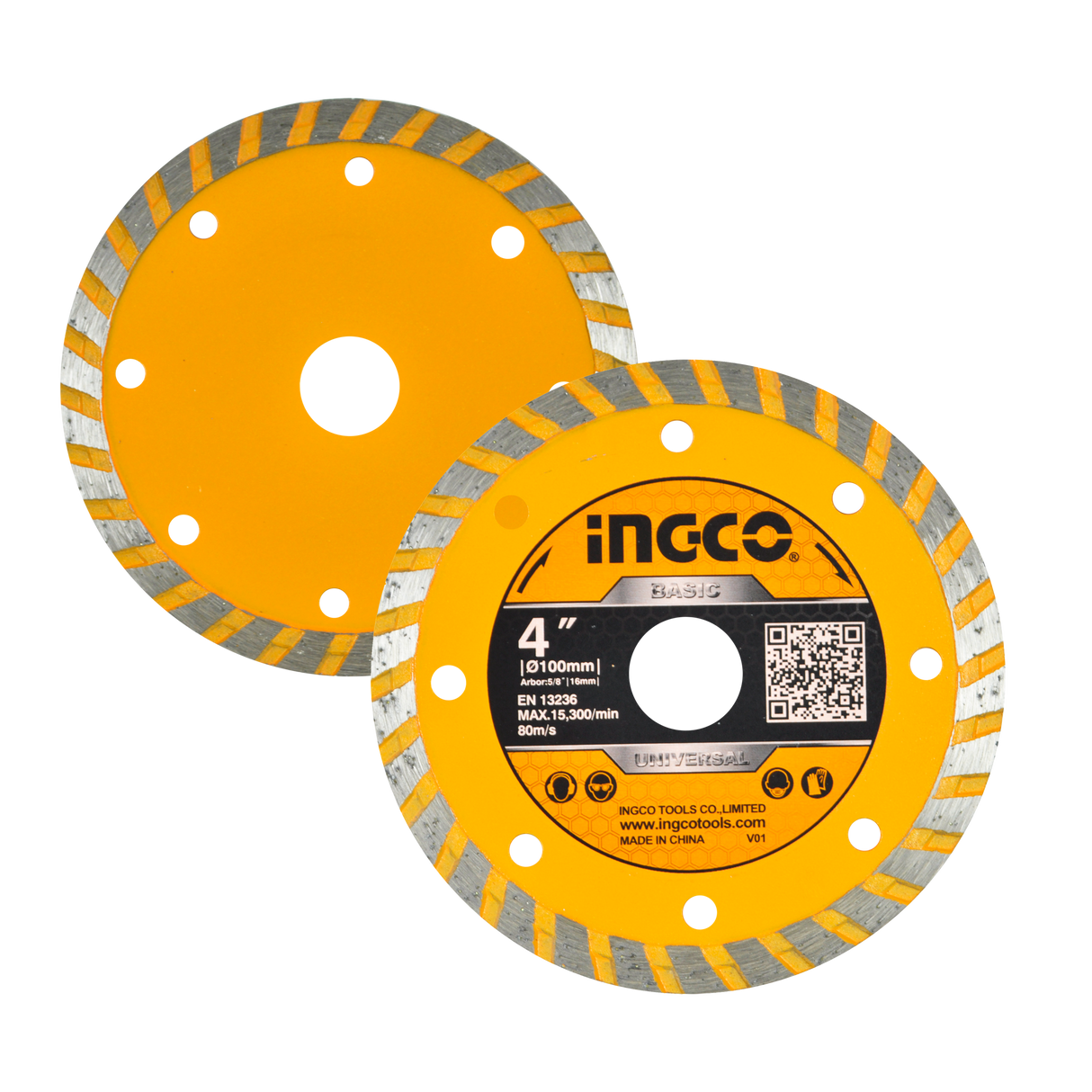 Wet and Dry Turbo Diamond Disc 4" for Angle Grinder DMD031002 ING-AC