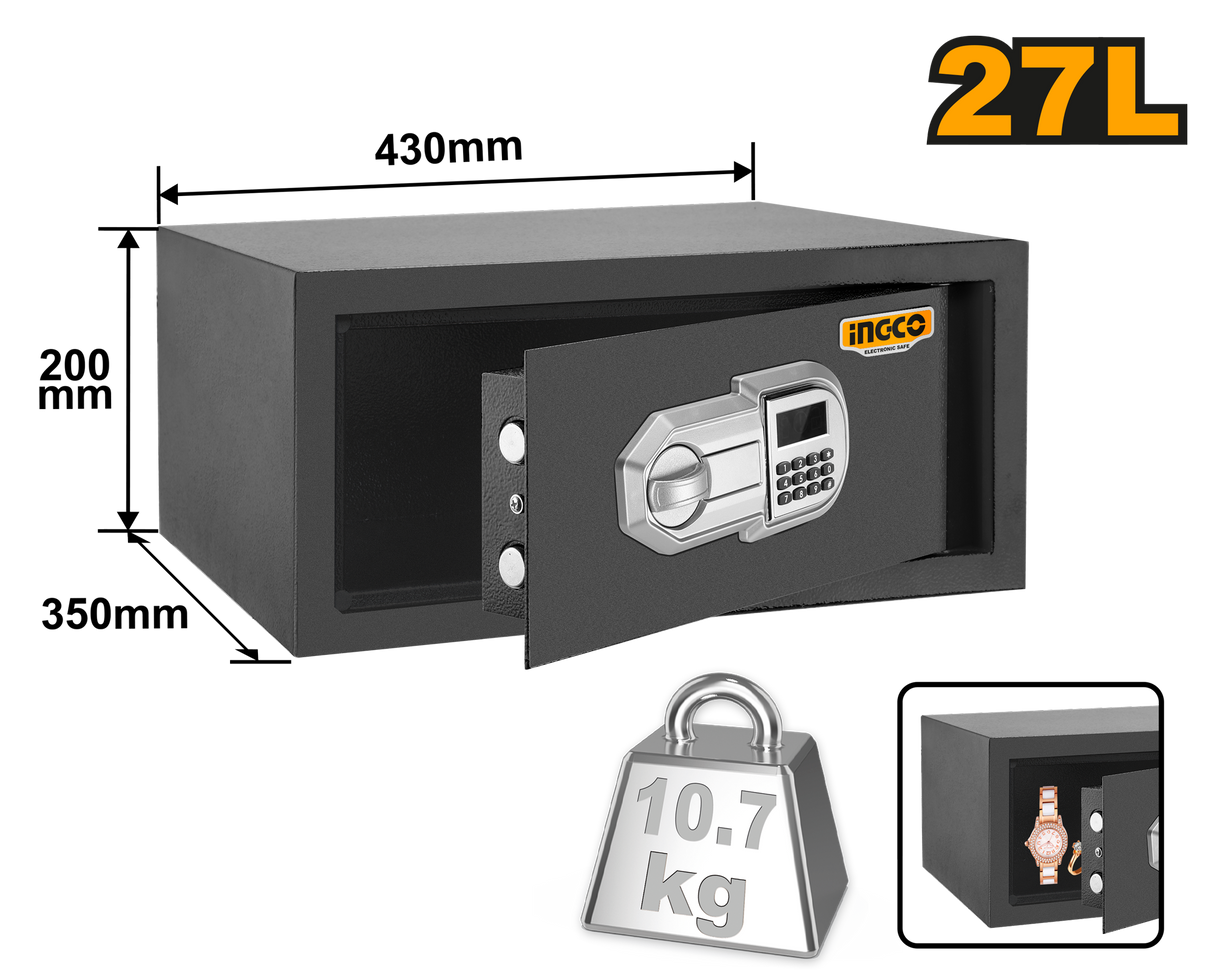 Electronic Safe Volume: 27L External Dimensions ESF3502 ING-EL