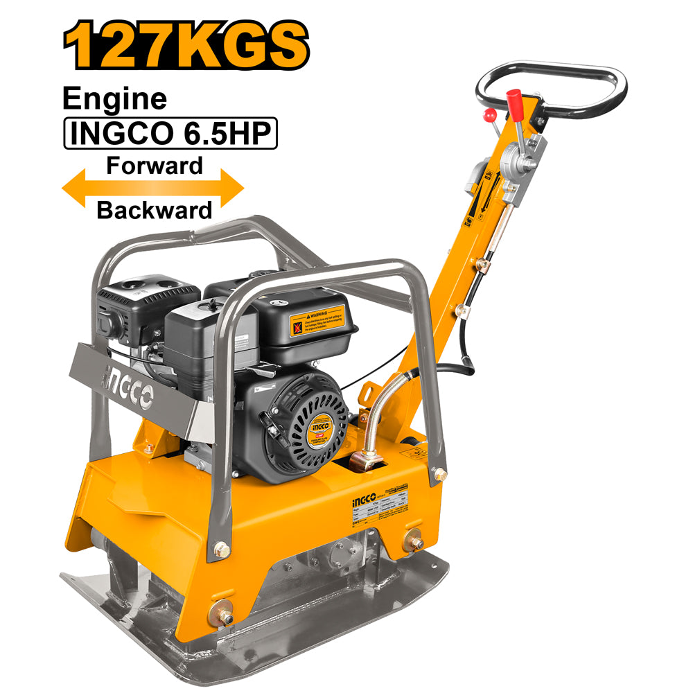 INGCO Gasoline Plate Compactor 127kg Reversible – Petrol Engine