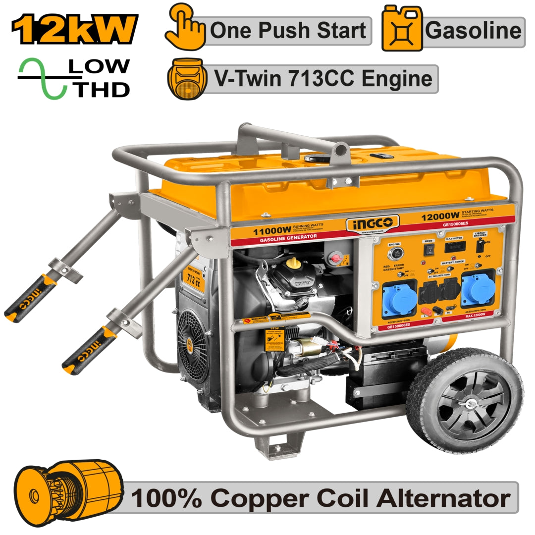Industrial 40L Gasoline Generator 15Kva 4-Stroke Engine GE150006ES-5P ING-EN