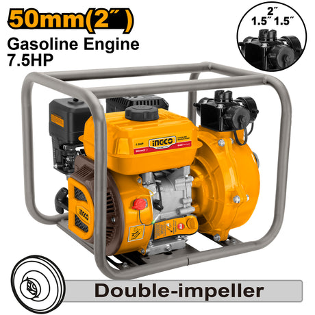 INGCO Gasoline High Pressure Water Pump 7.5HP – Portable