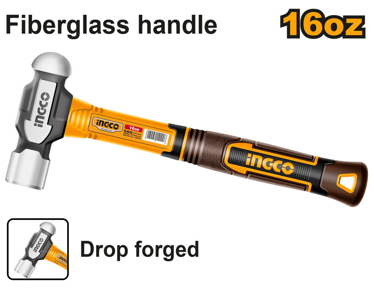 INGCO Ball Pein Hammer 16oz 32oz Drop Forged Hammerhead