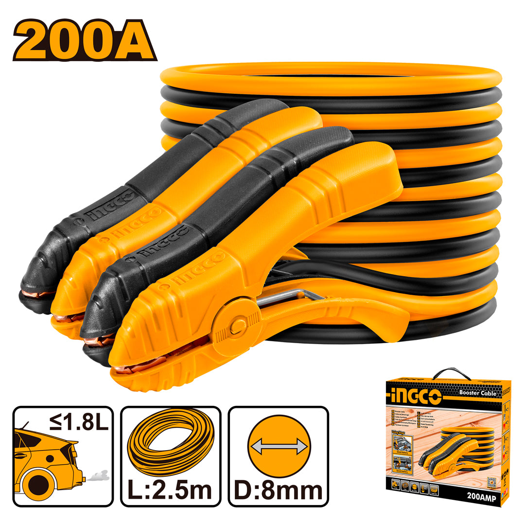 INGCO HBTCP2001 booster car battery jumper cable 200A