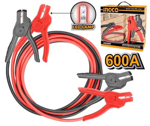 Ingco booster cable jumper 600A, heavy-duty car battery cable