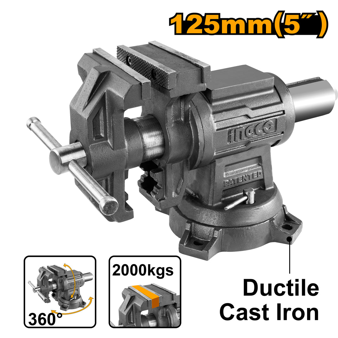INGCO 4" Bench Vise with Anvil – HBV085