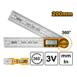 INGCO HDAR20701 stainless steel digital angle ruler 0–200mm