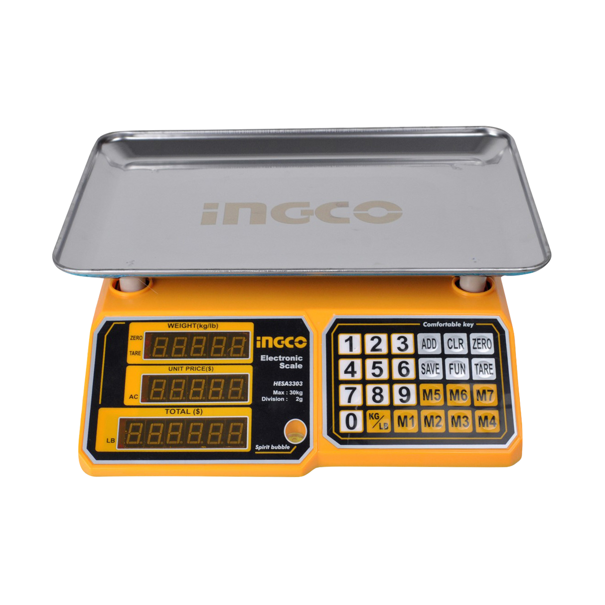 Rechargeable Electronic Digital Weighing Scale 30Kg HESA3303 ING-EL