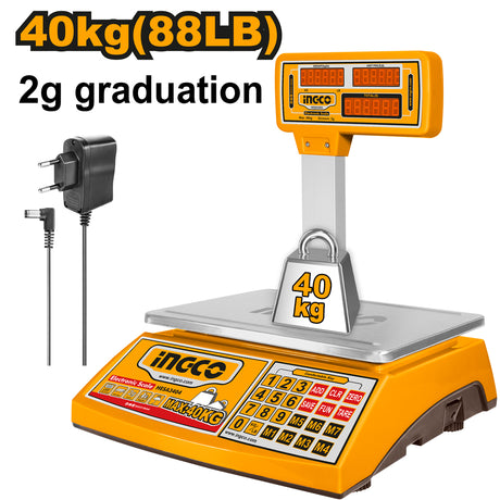 INGCO Heavy Duty Electronic Weighing Scale 40kg