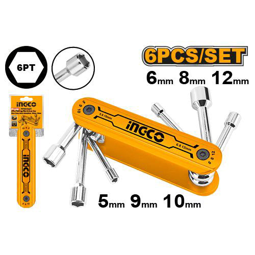 INGCO HFND0601 6pcs folding nut driver set