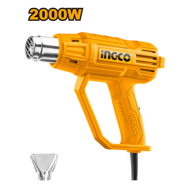INGCO HG2000385 2000W heat gun blower with 2 wind speed settings