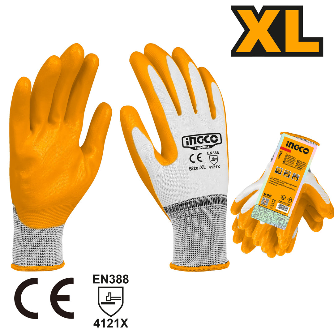 INGCO nitrile-coated oil-resistant safety gloves