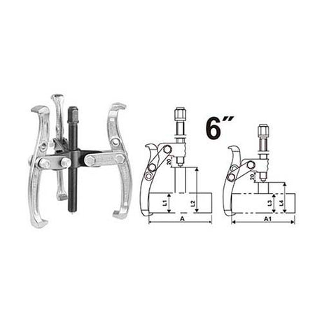 Ingco 6 inch 3-jaw gear puller industrial tool