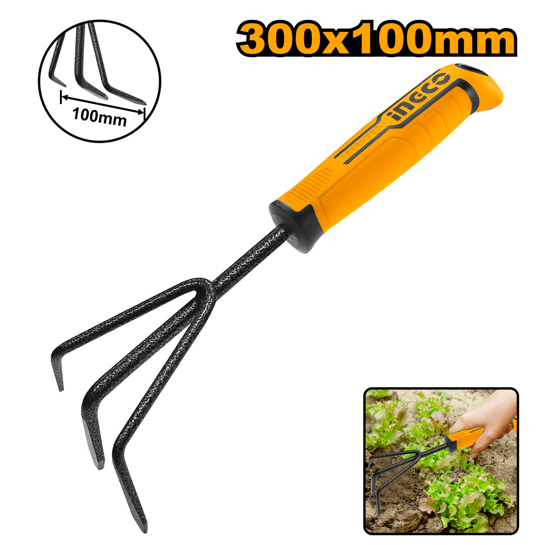 INGCO HGR1008 gardening rake 300mm carbon steel