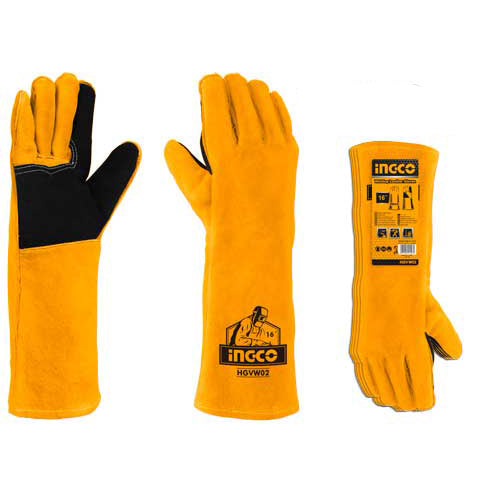 INGCO Welding Leather Gloves – Heat Resistant