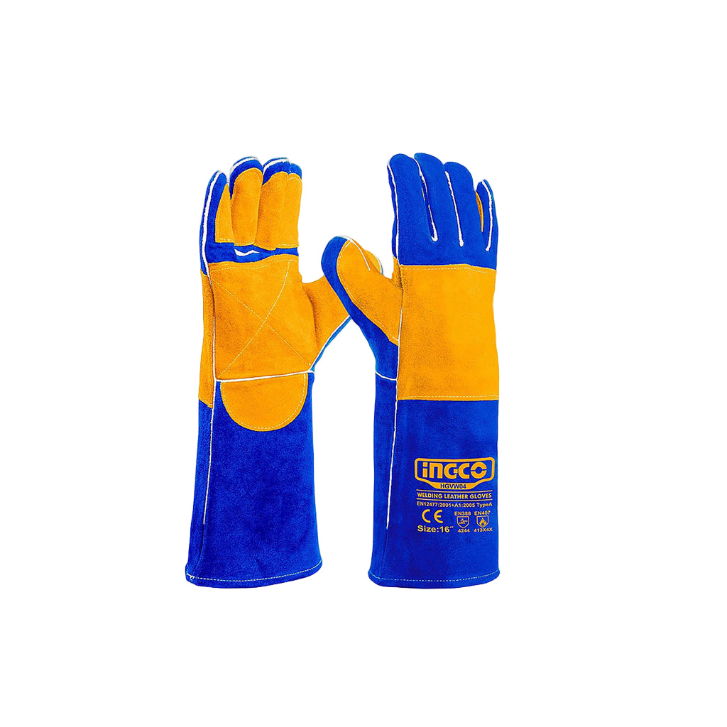 Professional Full Protection 16inch Welding Leather Gloves HGVW04 ING-SE